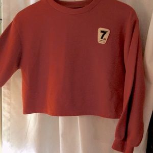 Cropped top sweater rustic orange